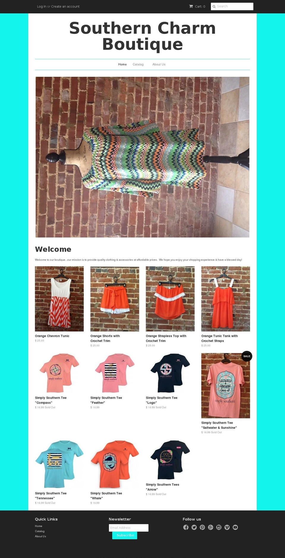 southerncharmboutiquetn.com shopify website screenshot
