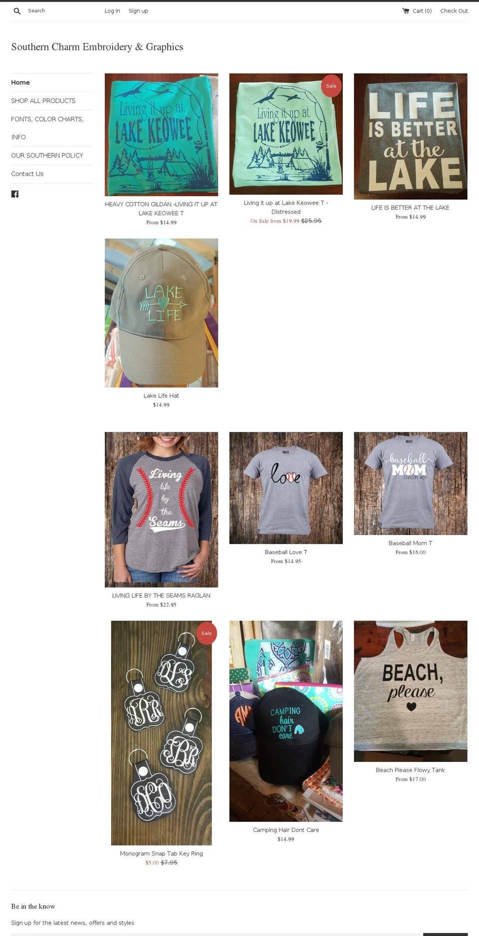 southerncharmofsixmile.com — Shopify storefront screenshot