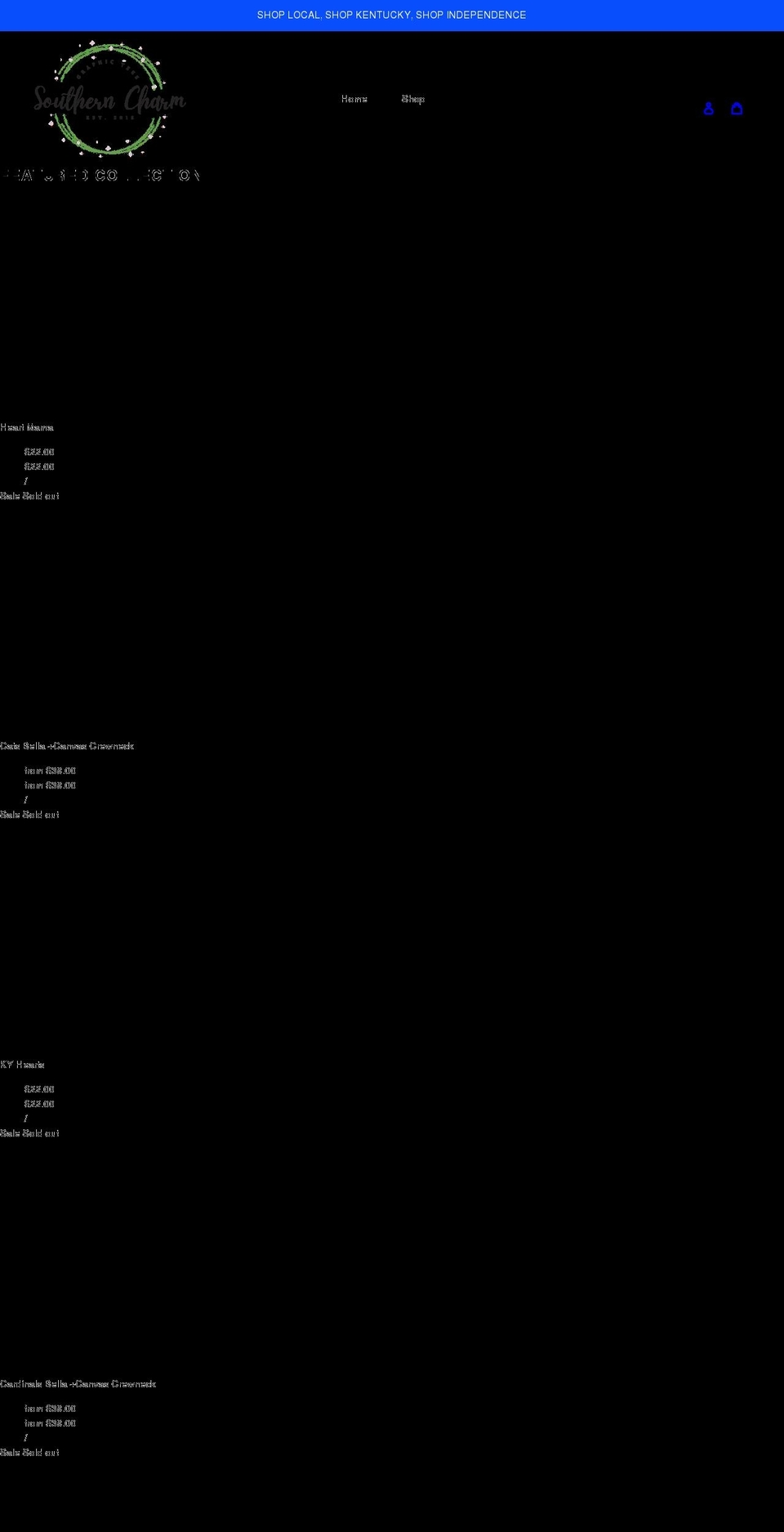 southerncharmpersonalizing.com shopify website screenshot