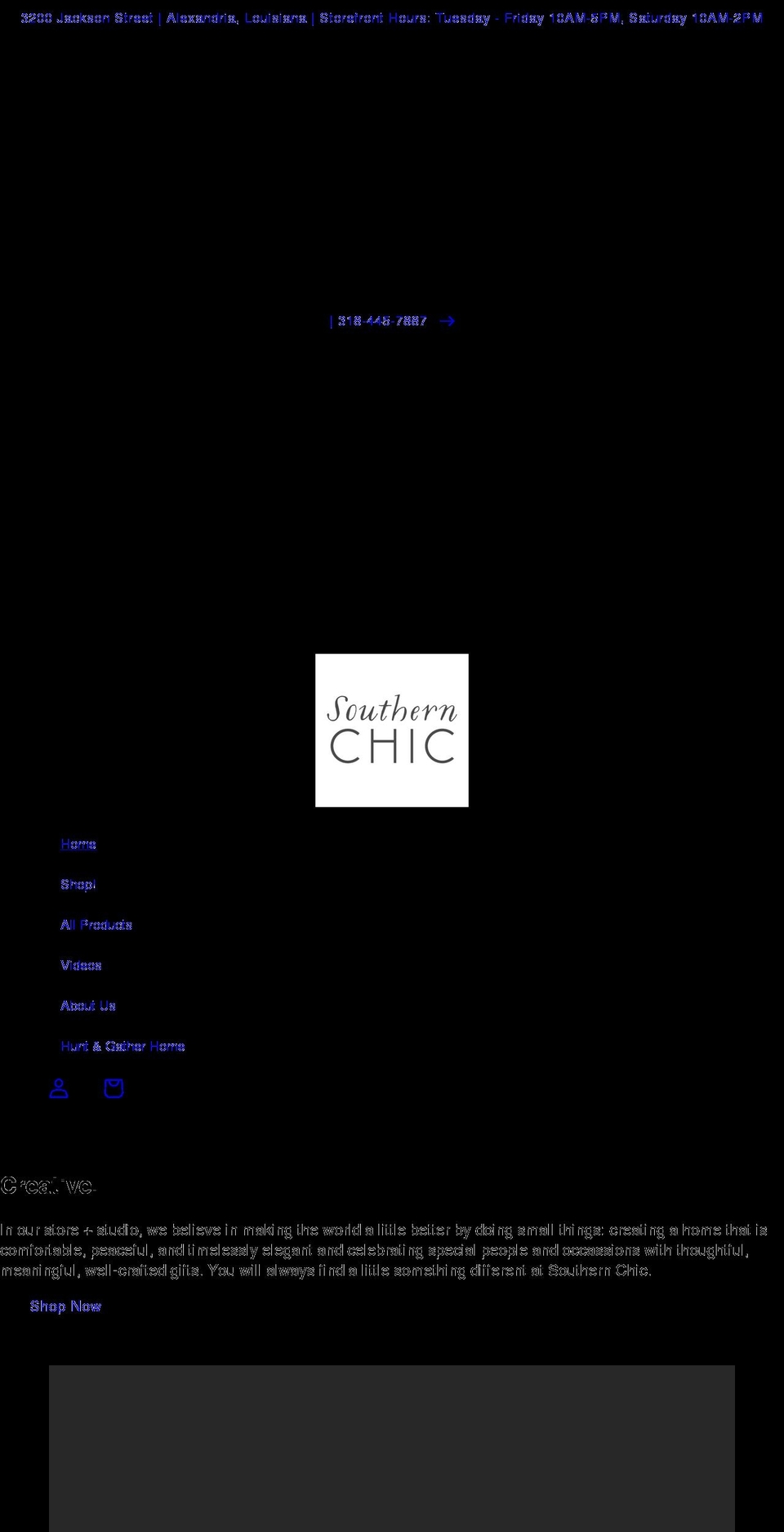 southernchichome.com shopify website screenshot