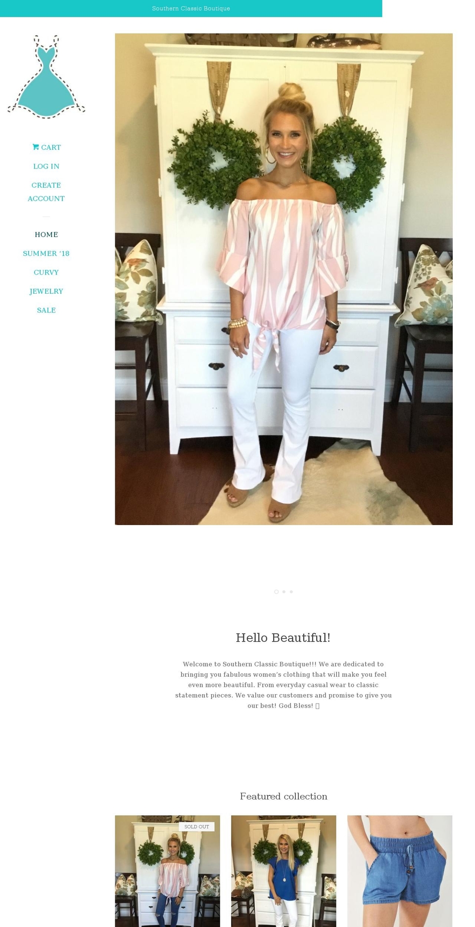 southernclassicboutique.com — Shopify storefront screenshot