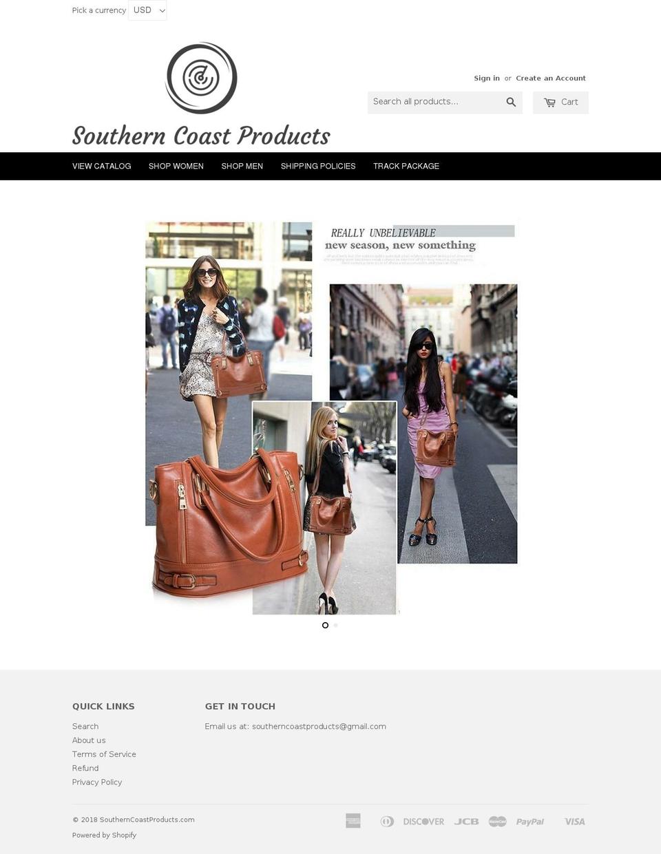 southerncoastproducts.com shopify website screenshot