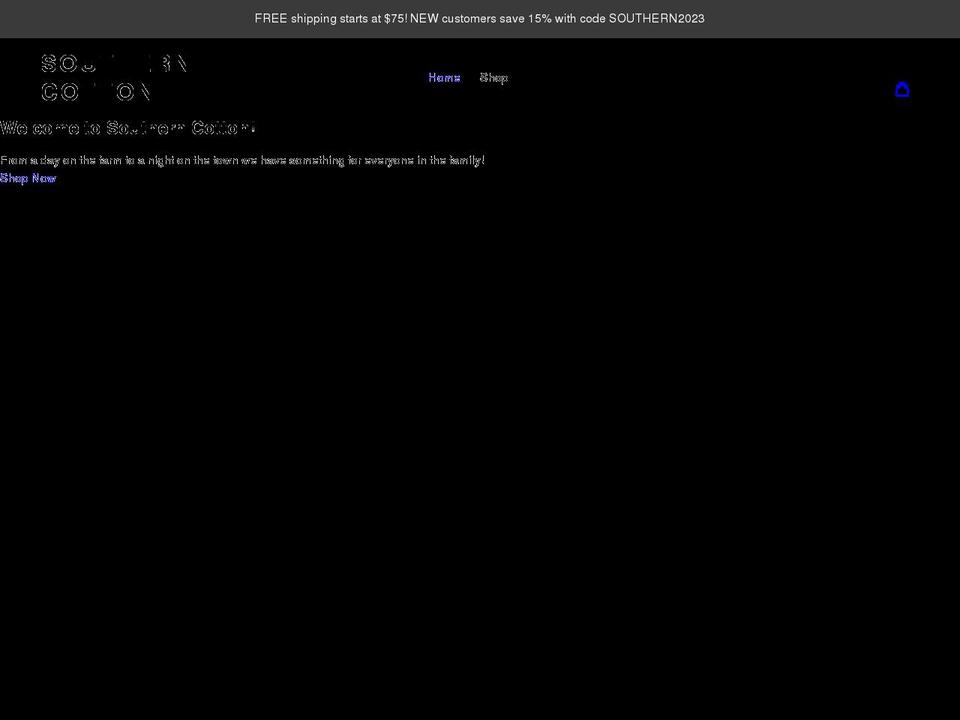 southerncottoninc.com shopify website screenshot