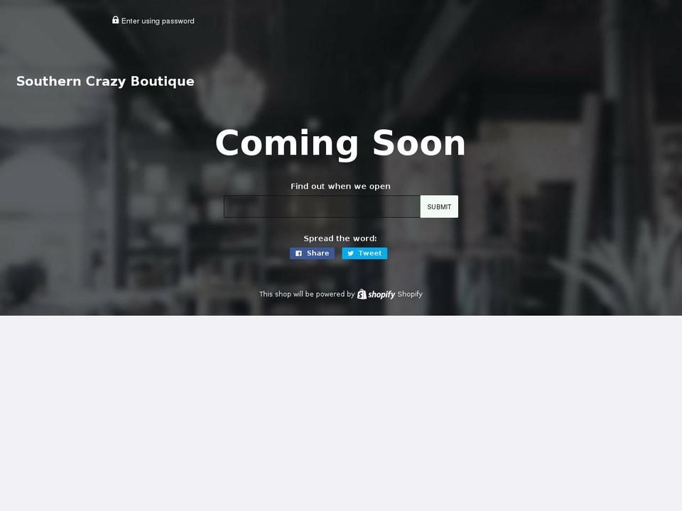 southerncrazy.com — Shopify storefront screenshot