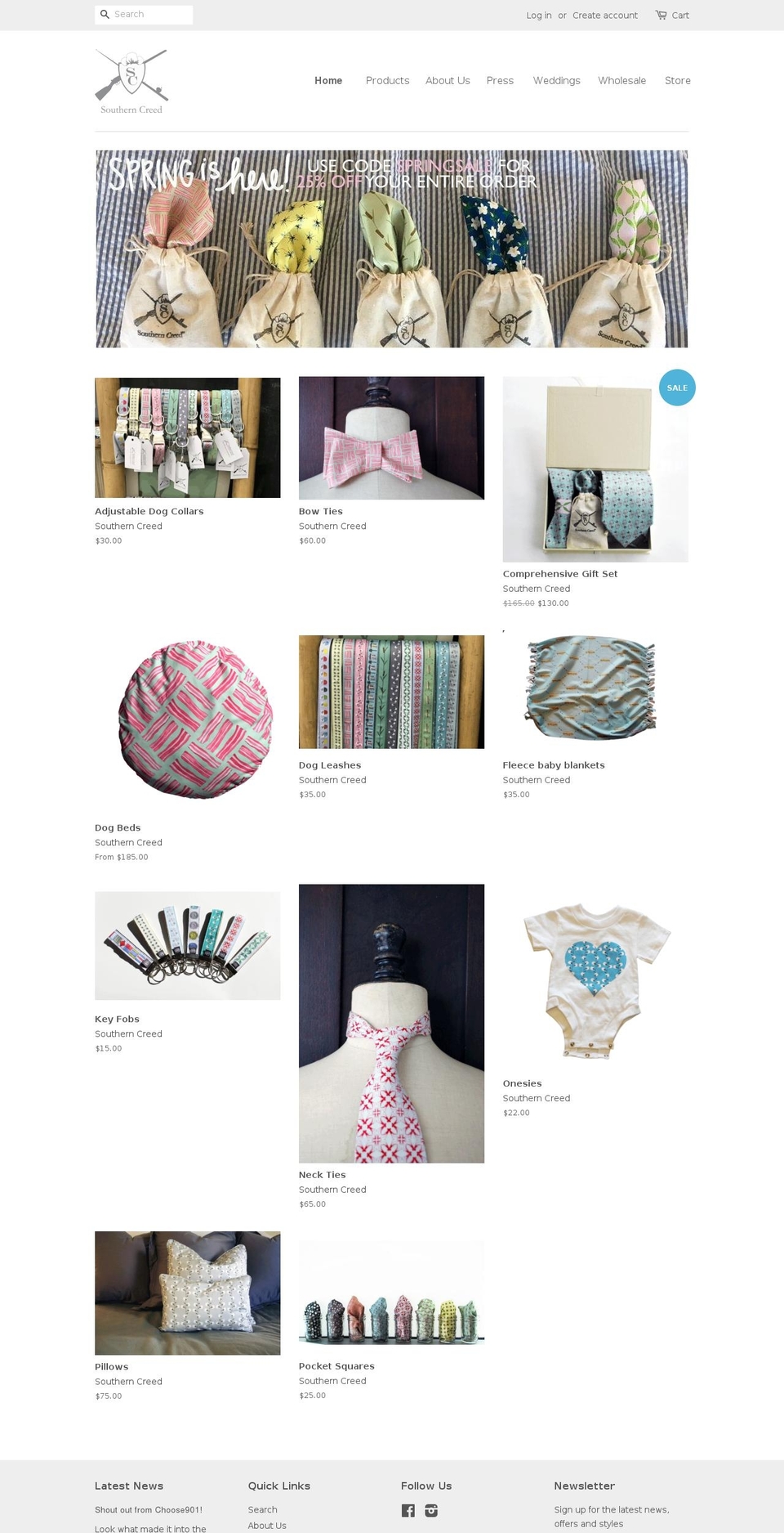 southerncreed.com shopify website screenshot