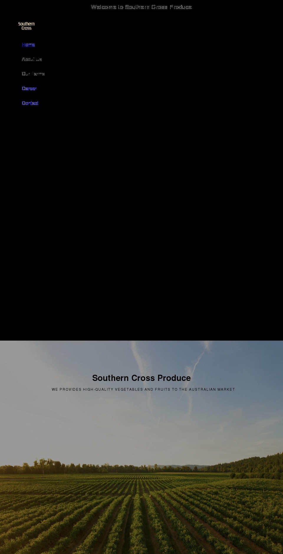 southerncrossproduce.com shopify website screenshot
