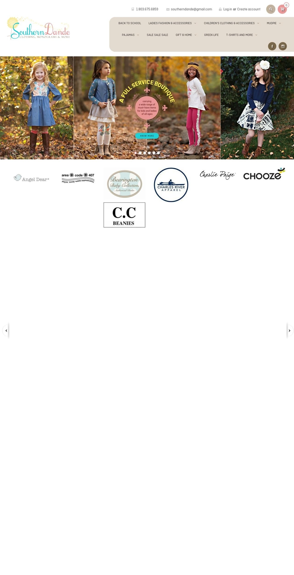 southerndande.com shopify website screenshot