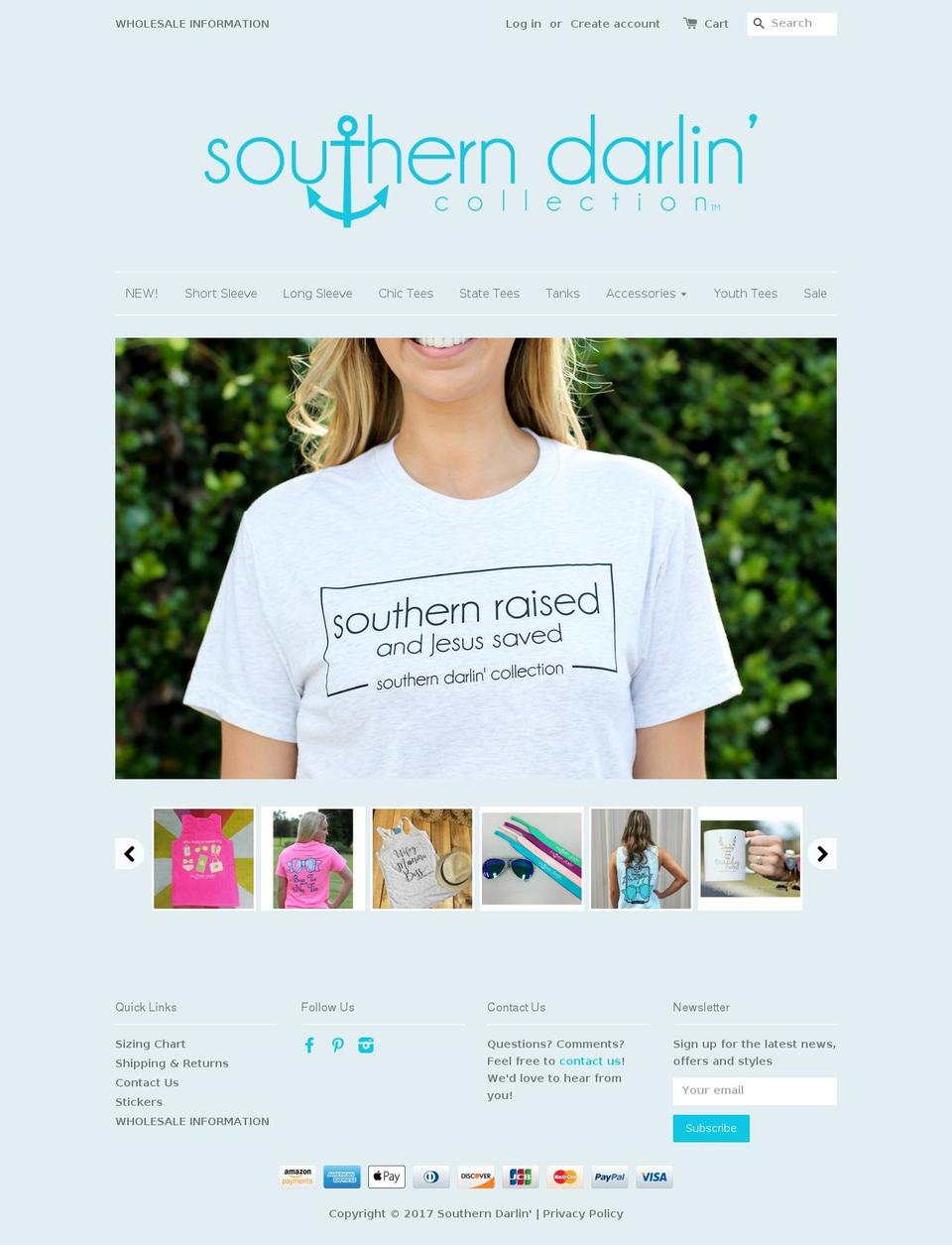 southerndarlincollection.com shopify website screenshot