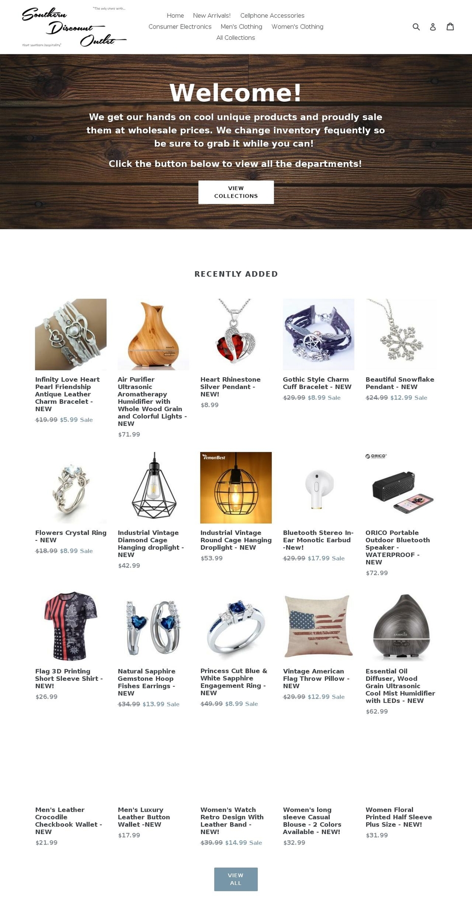 southerndiscountoutlet.com — Shopify storefront screenshot