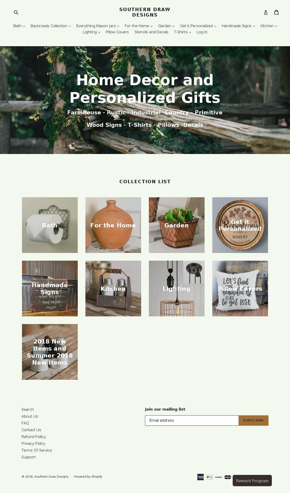 southerndrawdesigns.com — Shopify storefront screenshot