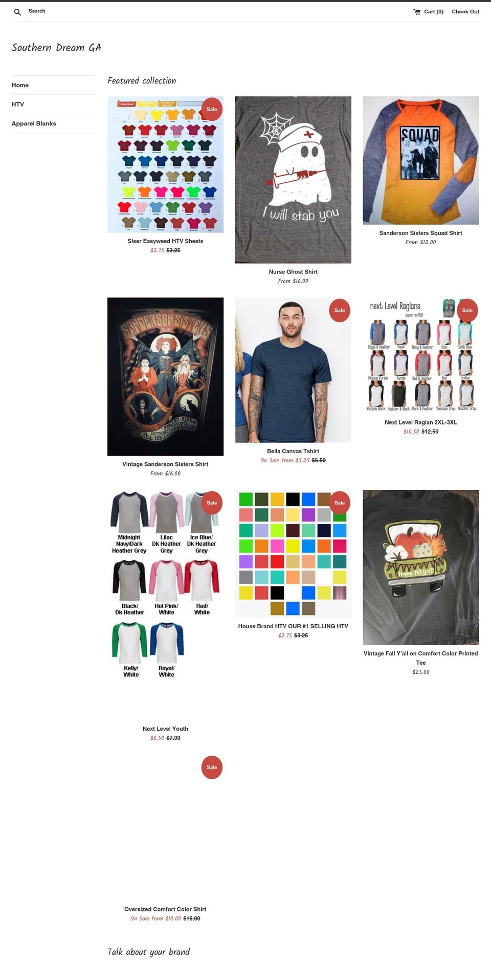 southerndreamga.com shopify website screenshot