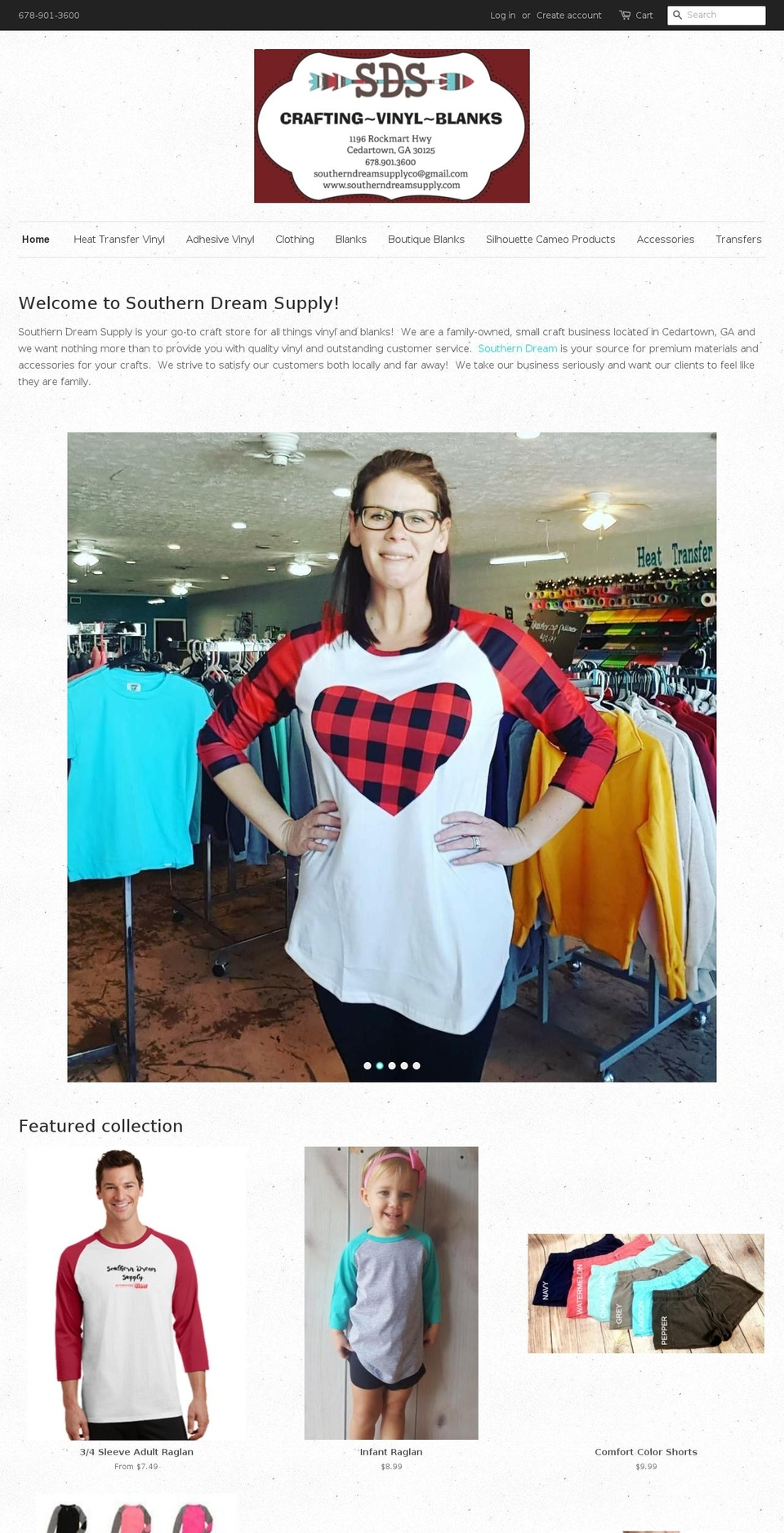 southerndreamsupply.com — Shopify storefront screenshot