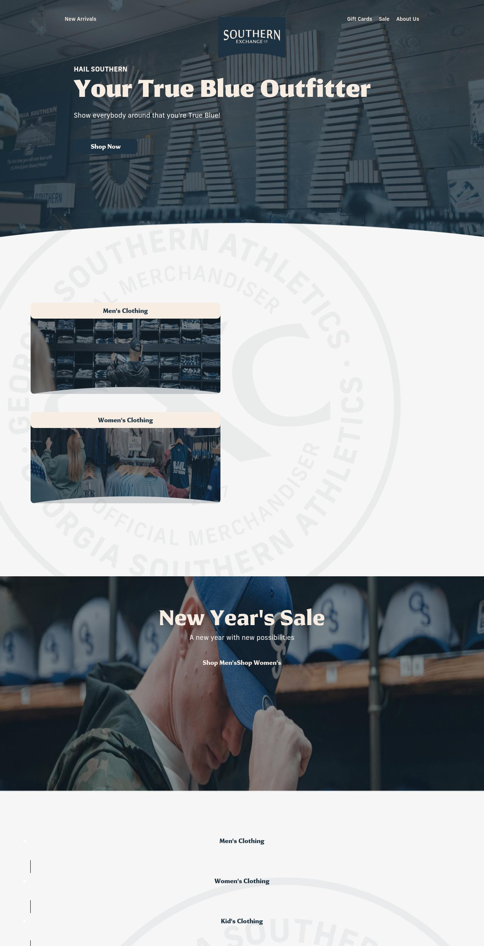 southernexchangecompany.com shopify website screenshot