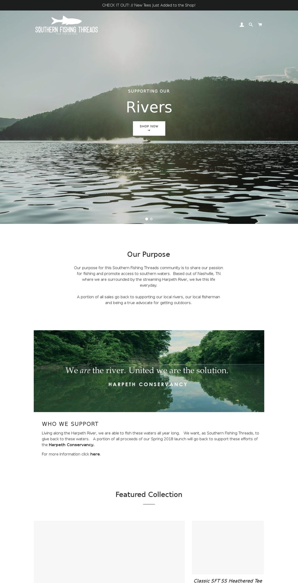 southernfishingthreads.com — Shopify storefront screenshot
