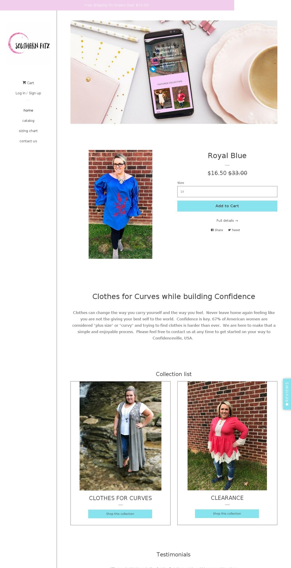 southernfitz.com — Shopify storefront screenshot