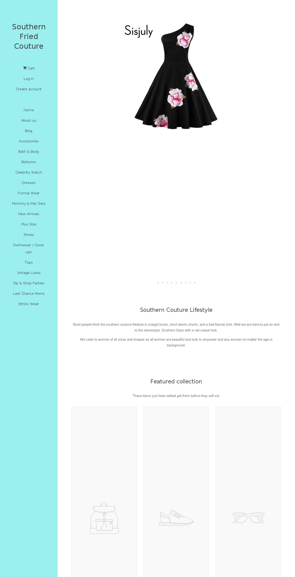 southernfriedcouture.net shopify website screenshot