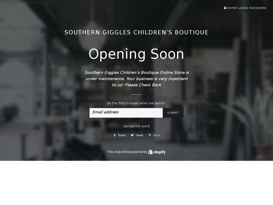 southerngiggles.com — Shopify storefront screenshot