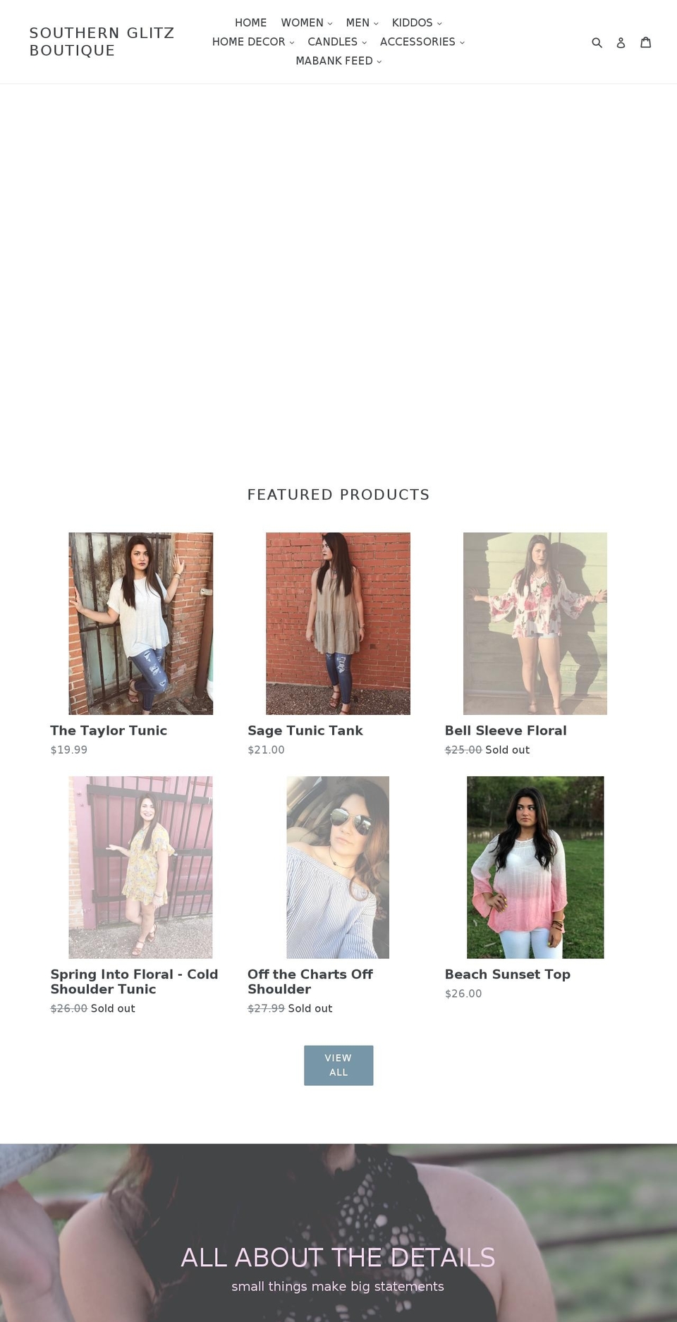 southernglitzmabank.com — Shopify storefront screenshot