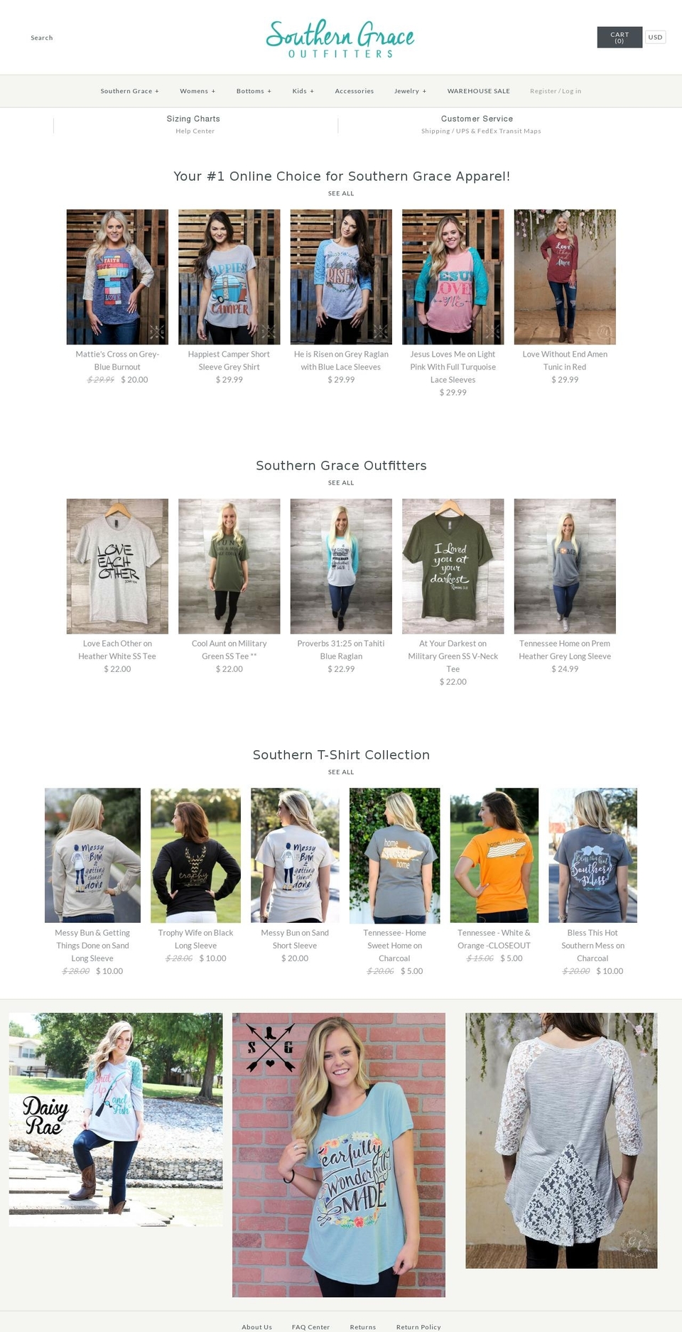 southerngraceoutfitters.com shopify website screenshot