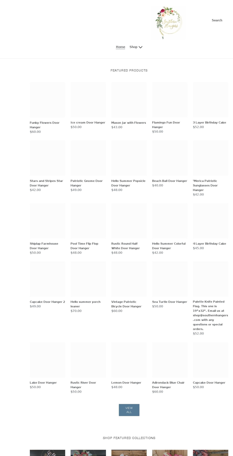 southernhangers.com shopify website screenshot