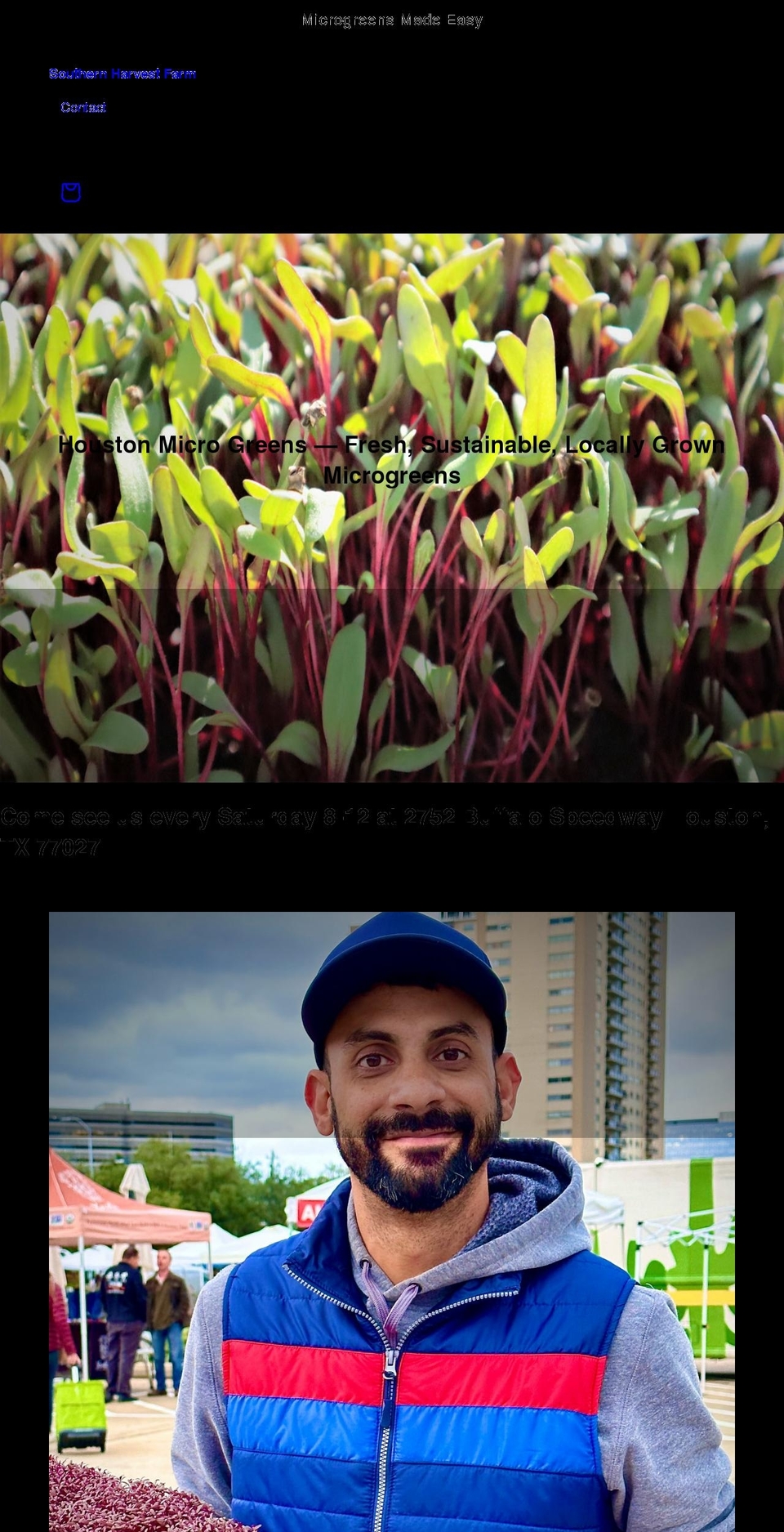 southernharvestfarms.com shopify website screenshot