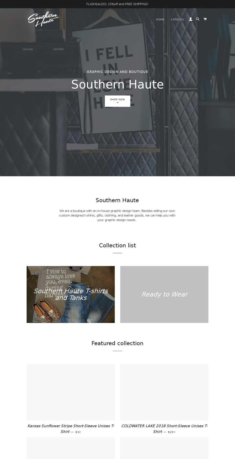 southernhaute.com — Shopify storefront screenshot