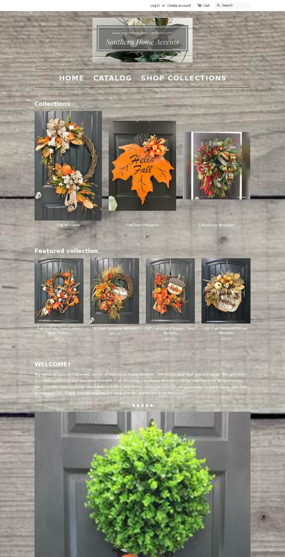 southernhomeaccentssha.com — Shopify storefront screenshot