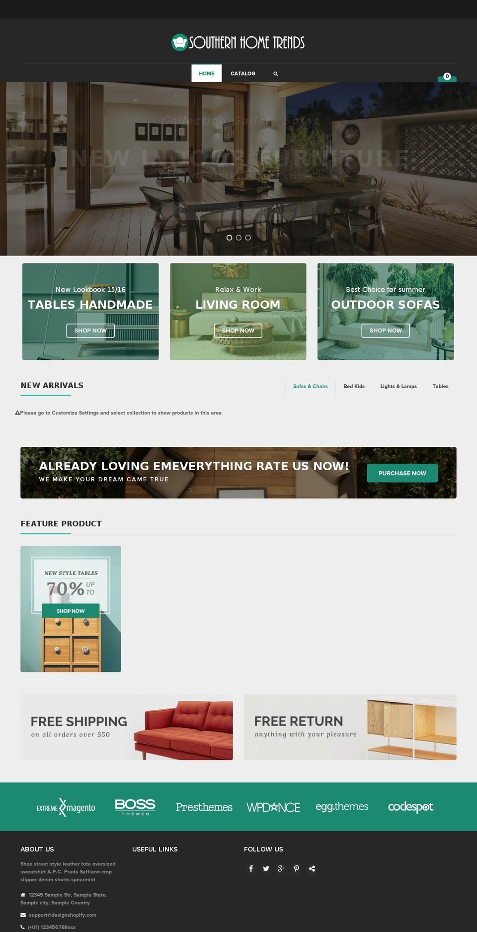 furniture Shopify theme site example southernhometrends.com
