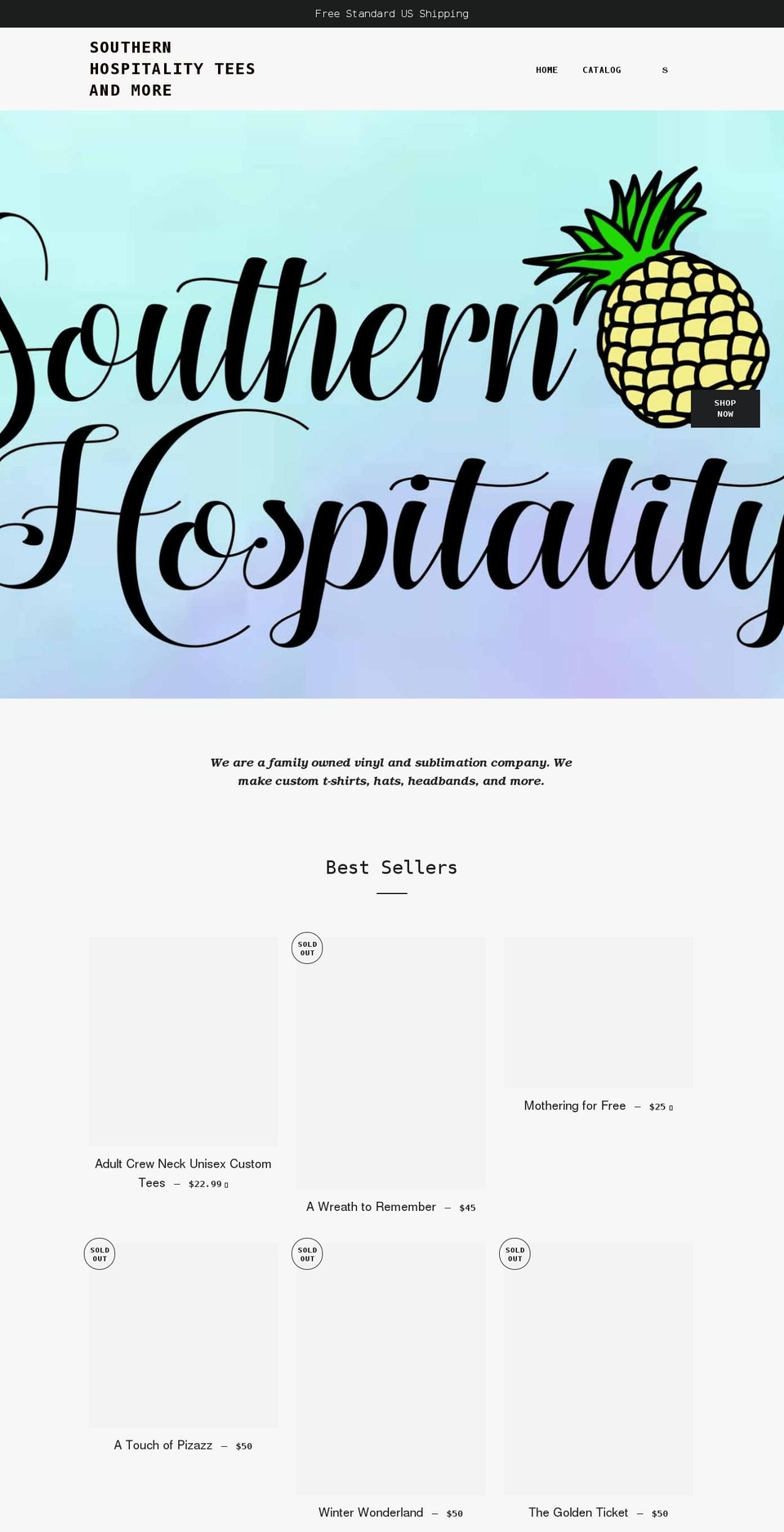 southernhospitalityapparel.com shopify website screenshot