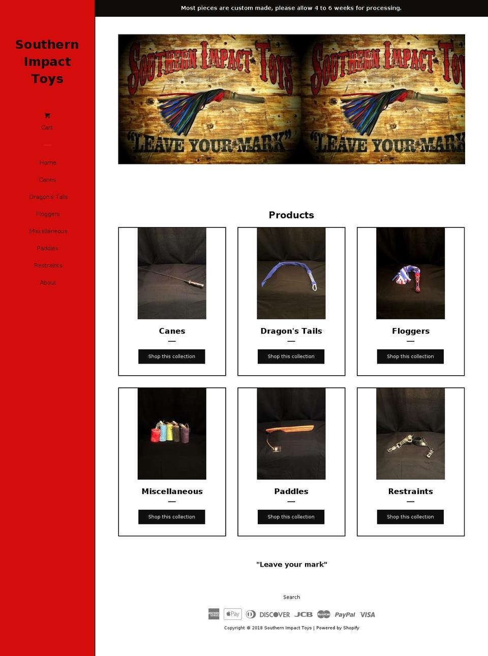southernimpacttoys.com — Shopify storefront screenshot