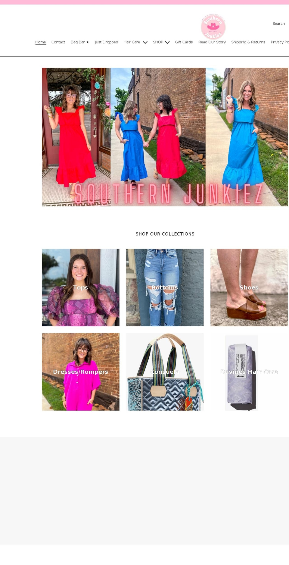 southernjunkiez.com shopify website screenshot