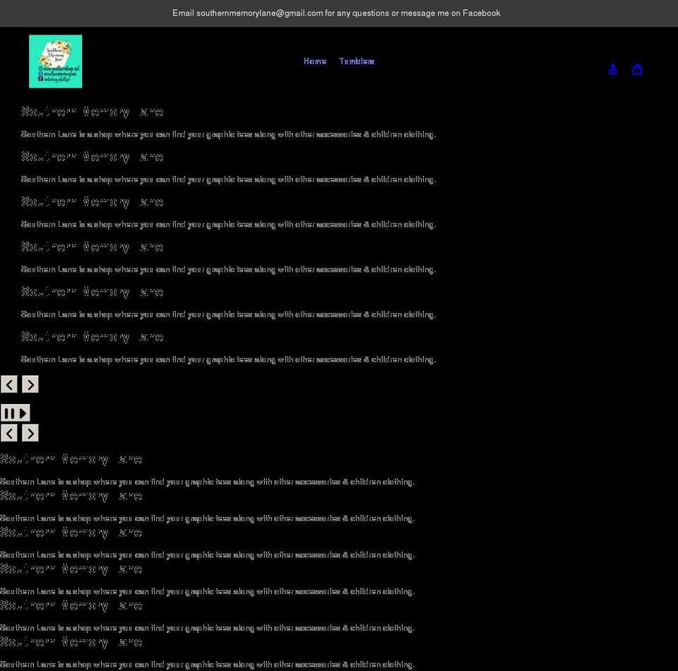 southernlane.net shopify website screenshot