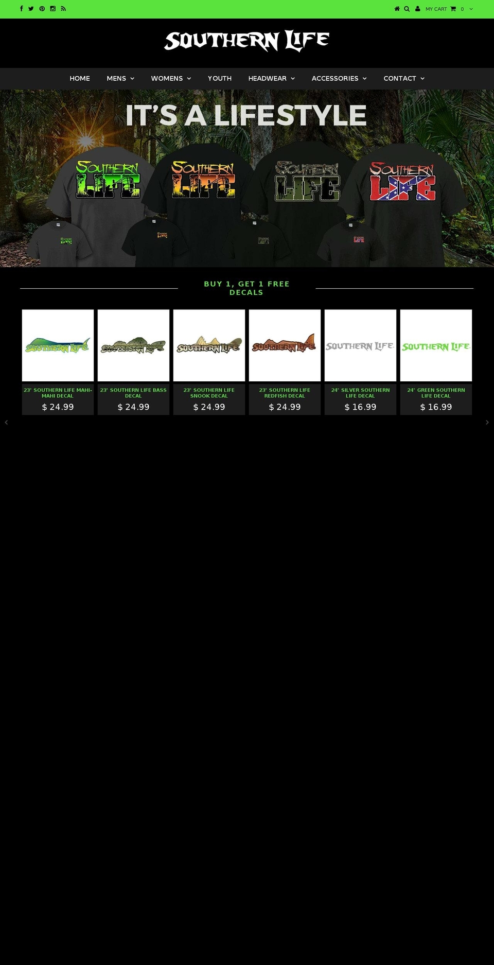 southernlifeapparel.net shopify website screenshot