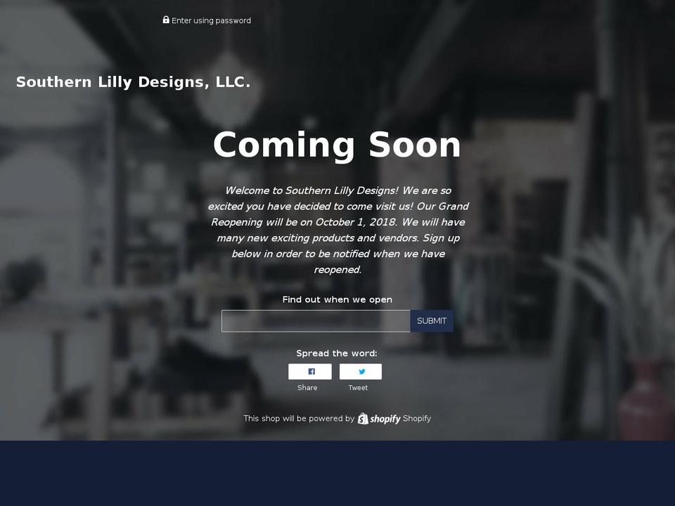 southernlillydesigns.com — Shopify storefront screenshot