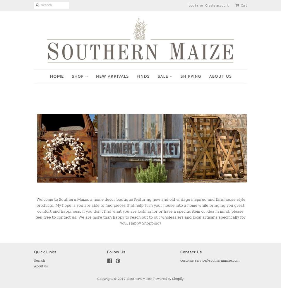 southernmaize.com shopify website screenshot