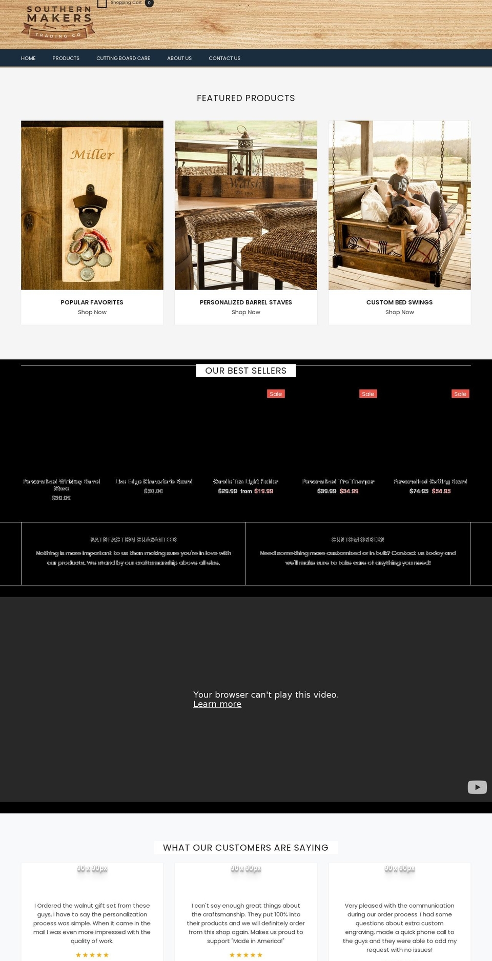 southernmakerstradingco.com shopify website screenshot