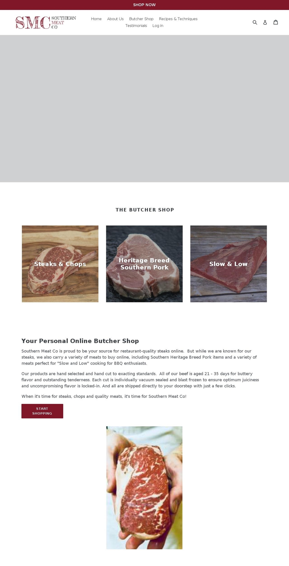 southernmeatco.com — Shopify storefront screenshot