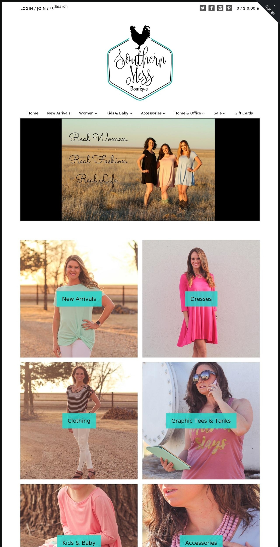 southernmessboutique.com shopify website screenshot