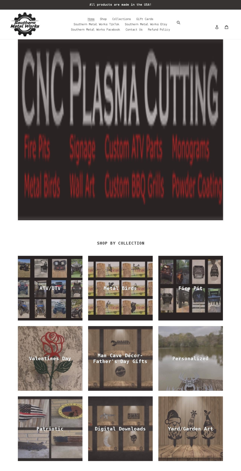 southernmetalworksllc.com shopify website screenshot