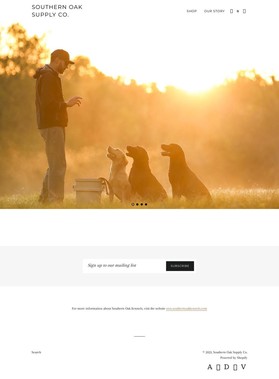 southernoaksupplyco.com shopify website screenshot