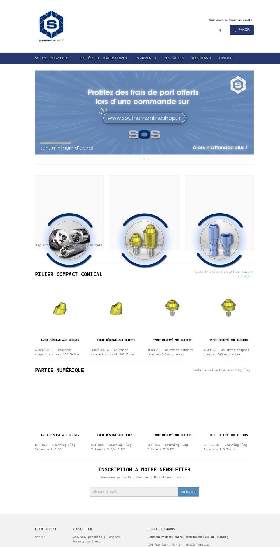 southernonlineshop.fr shopify website screenshot