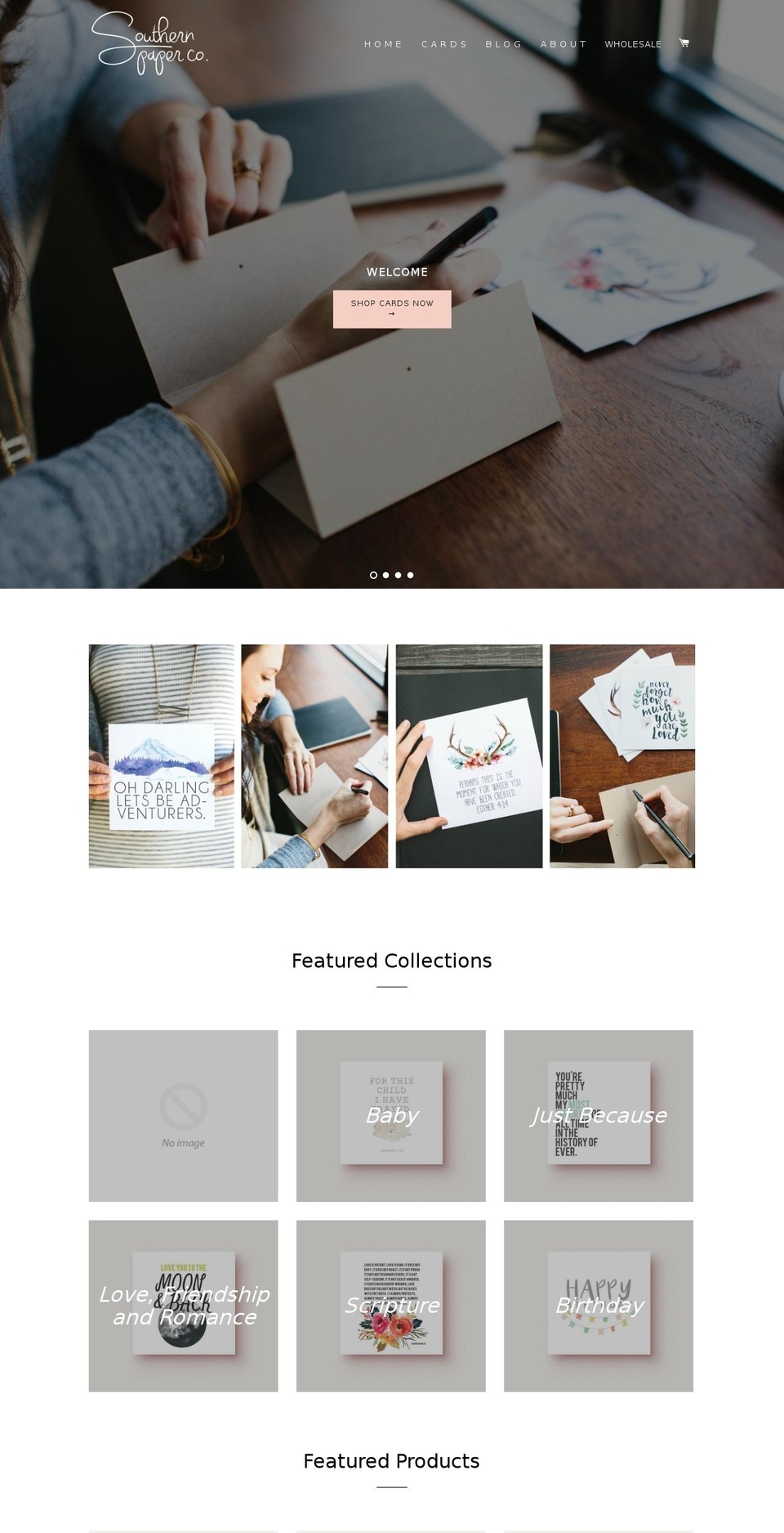 southernpapercompany.com — Shopify storefront screenshot
