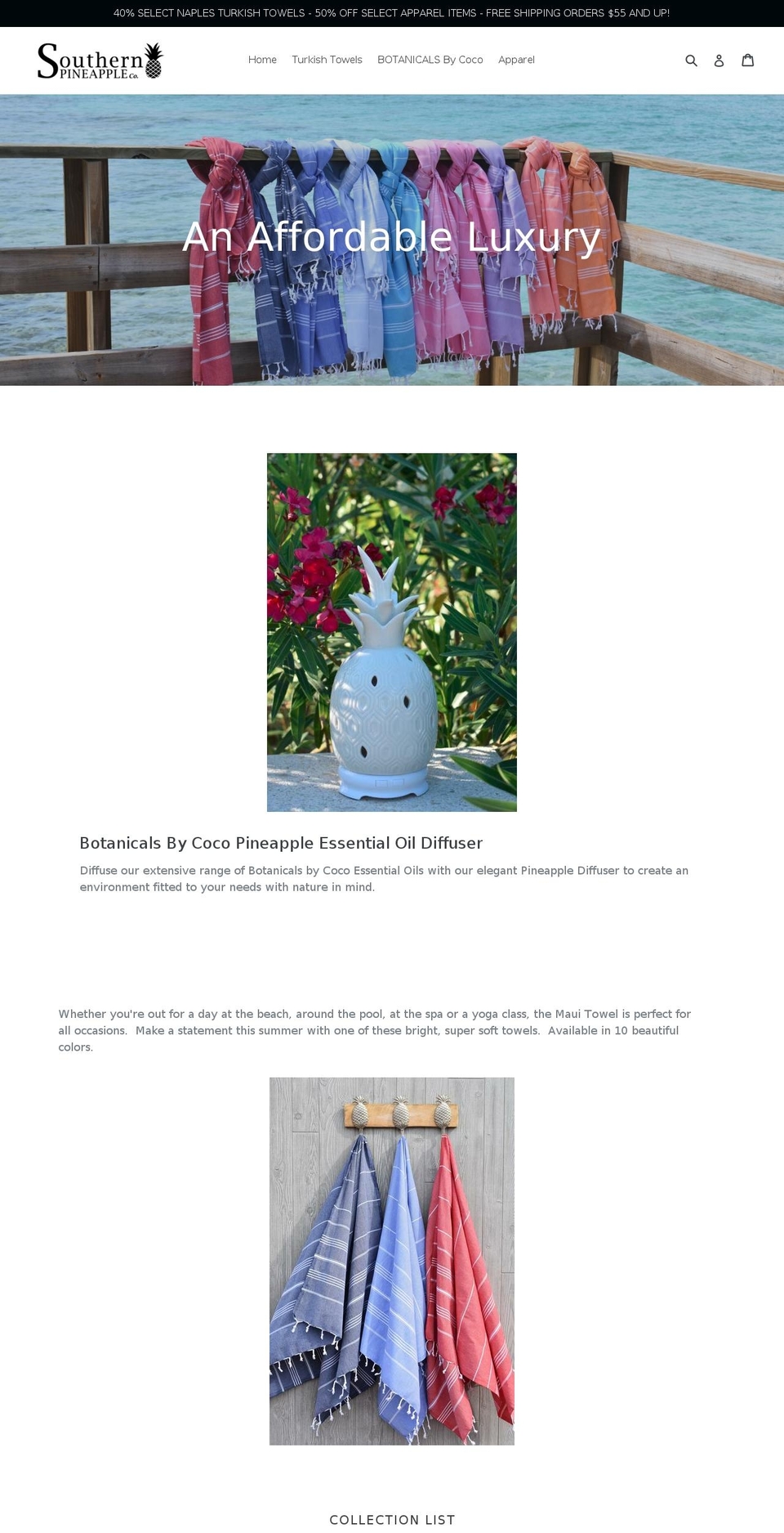 southernpineappleco.com — Shopify storefront screenshot