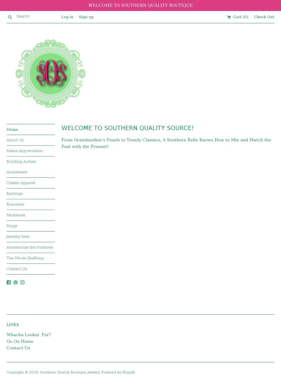 southernqualitysource.com shopify website screenshot