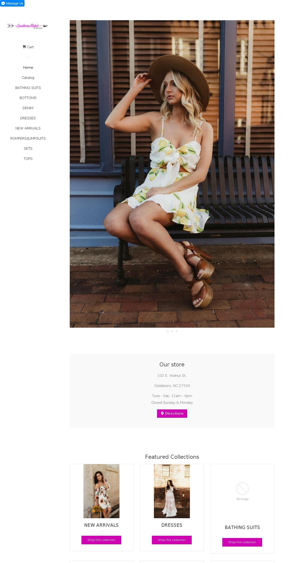 southernrebelboutique.com — Shopify storefront screenshot
