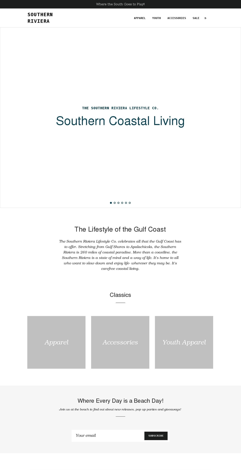 southernriv.com shopify website screenshot