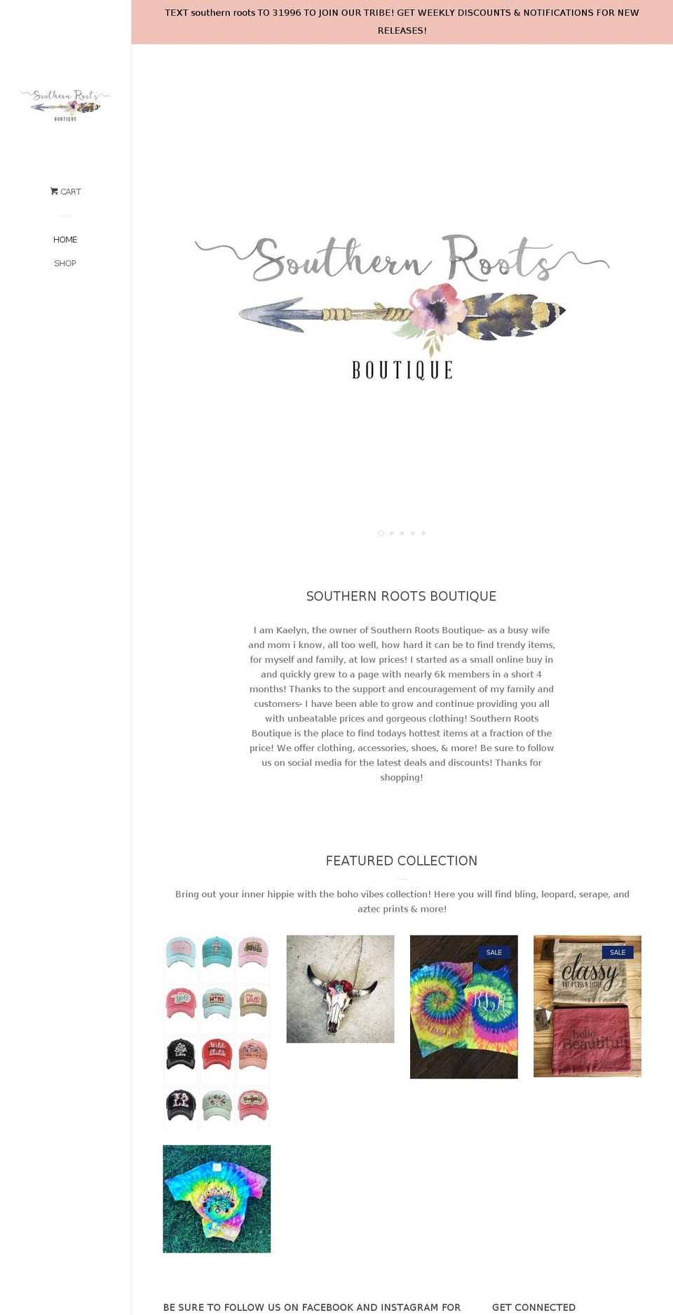 southernroots.boutique shopify website screenshot