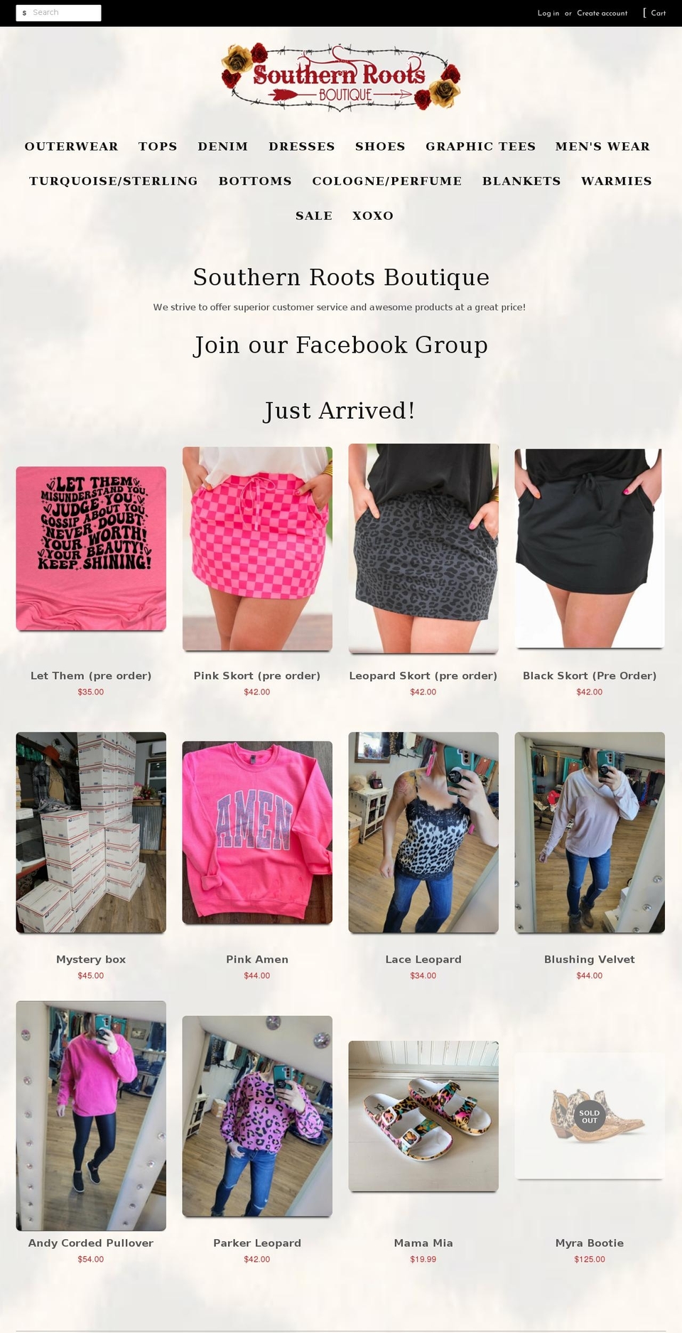 southernrootsllcks.com shopify website screenshot