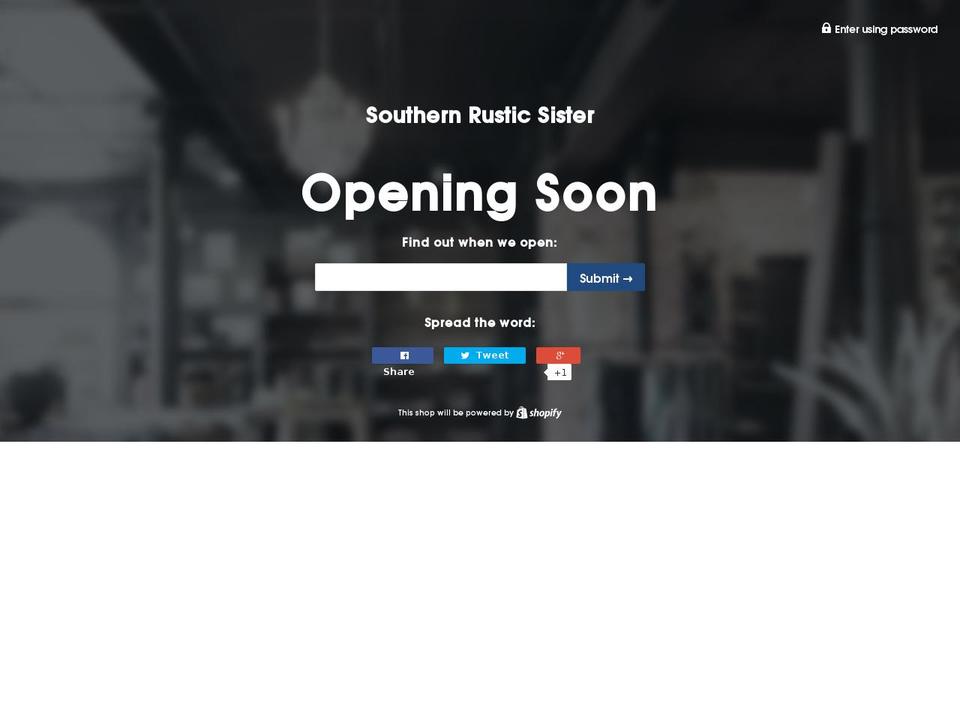 southernrusticsister.com shopify website screenshot