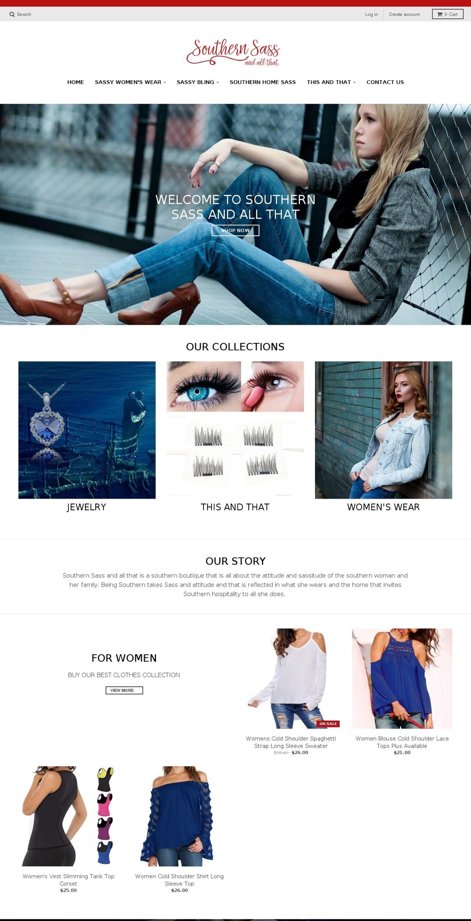 southernsassandallthat.com — Shopify storefront screenshot